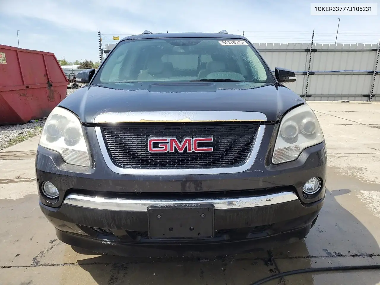 2007 GMC Acadia Slt-2 VIN: 1GKER33777J105231 Lot: 54378675
