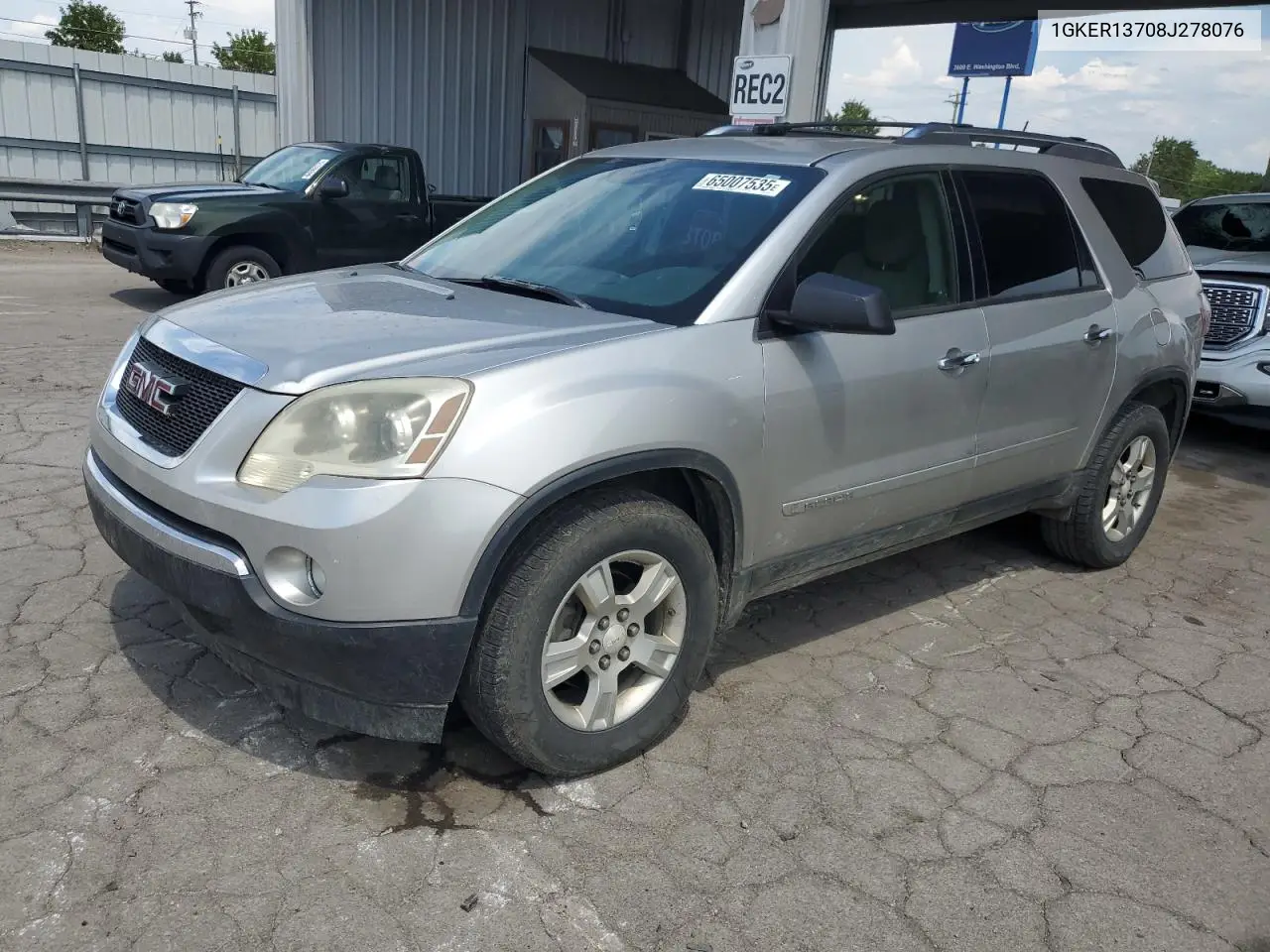 2008 GMC Acadia Sle VIN: 1GKER13708J278076 Lot: 65007535