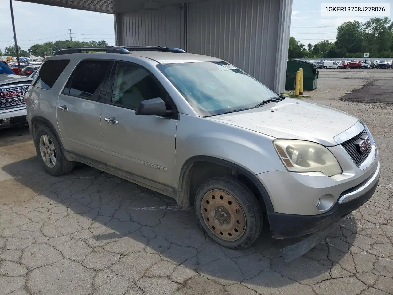 2008 GMC Acadia Sle VIN: 1GKER13708J278076 Lot: 65007535