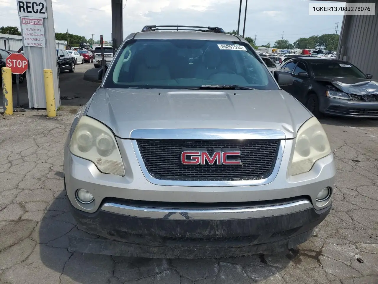 2008 GMC Acadia Sle VIN: 1GKER13708J278076 Lot: 65007535