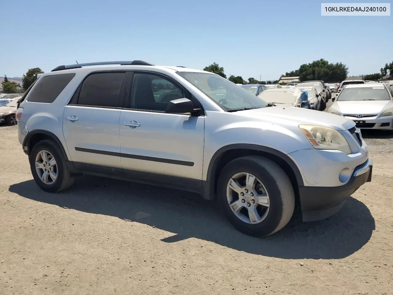2010 GMC Acadia Sl VIN: 1GKLRKED4AJ240100 Lot: 63528015