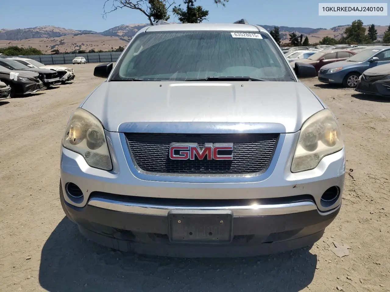 2010 GMC Acadia Sl VIN: 1GKLRKED4AJ240100 Lot: 63528015