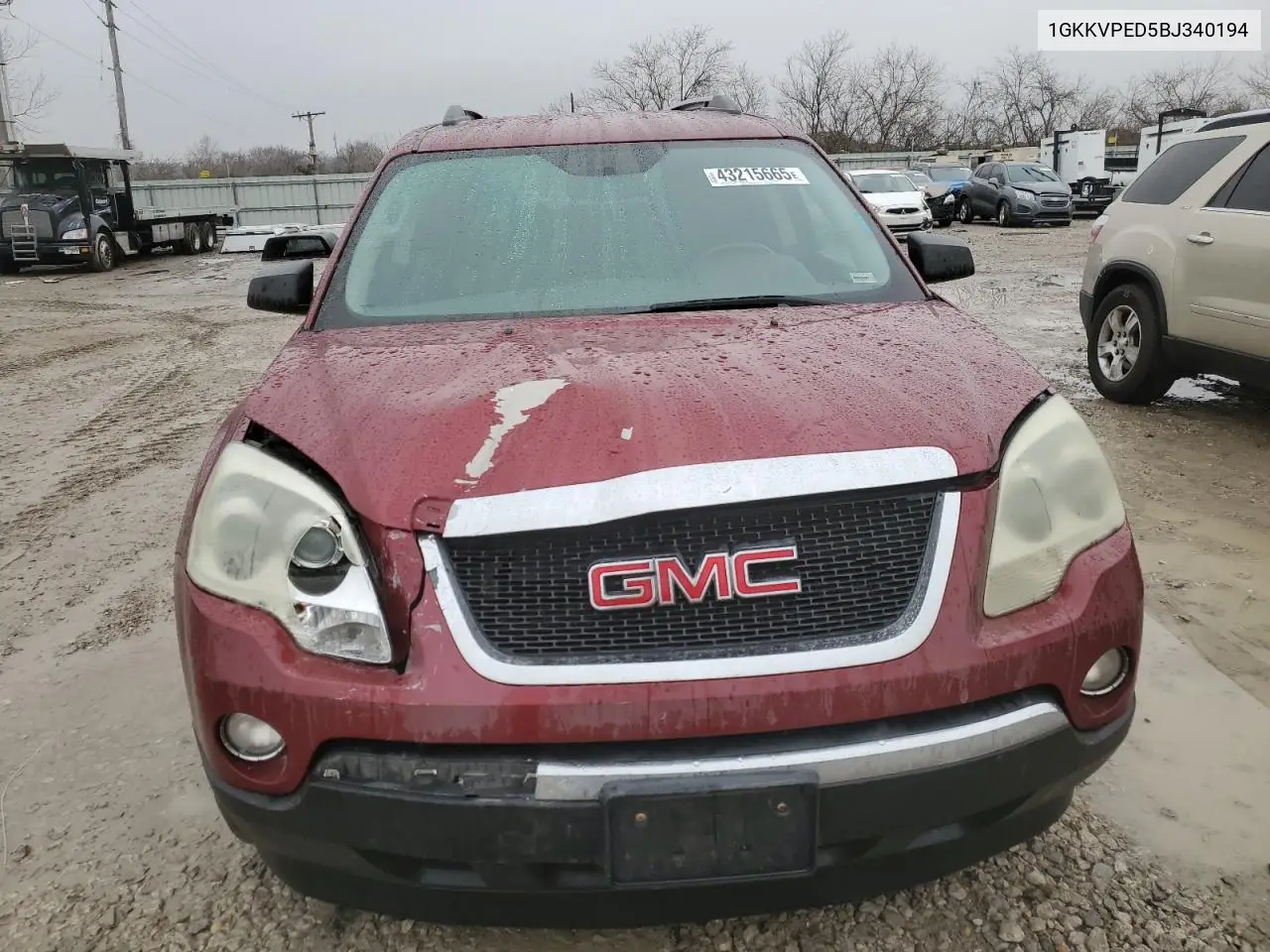 2011 GMC Acadia Sle VIN: 1GKKVPED5BJ340194 Lot: 43215665