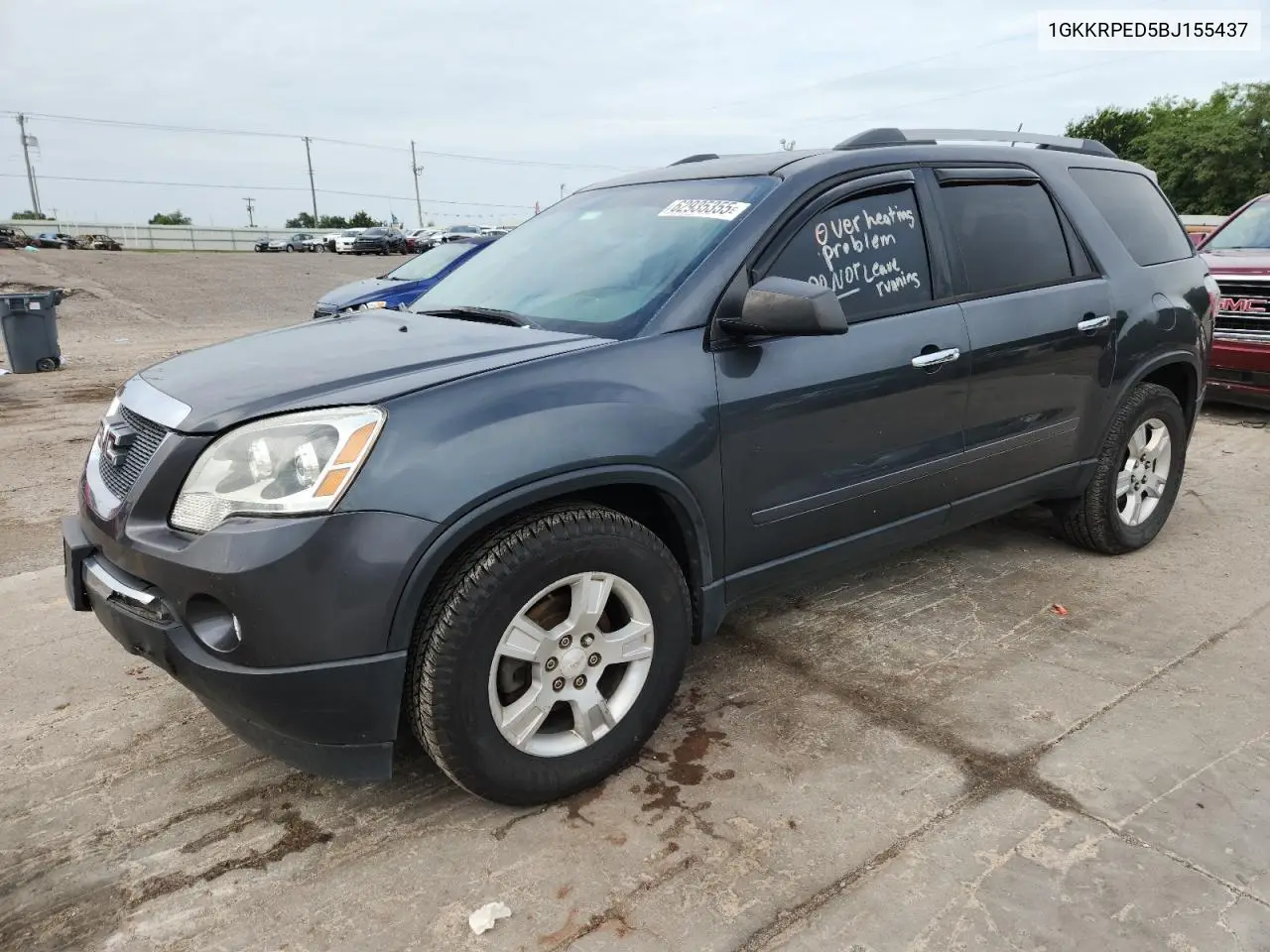 2011 GMC Acadia Sle VIN: 1GKKRPED5BJ155437 Lot: 62935355