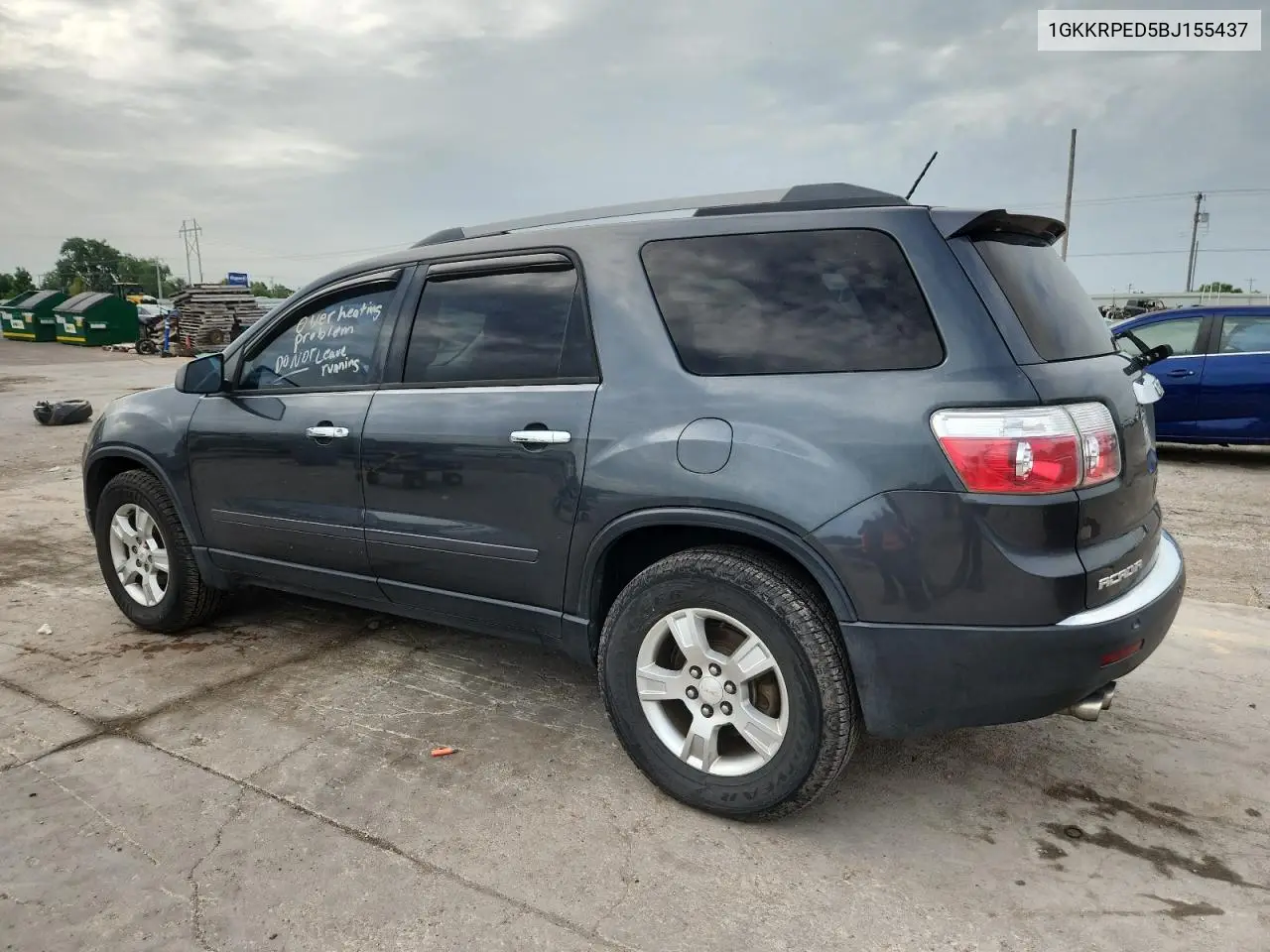 2011 GMC Acadia Sle VIN: 1GKKRPED5BJ155437 Lot: 62935355