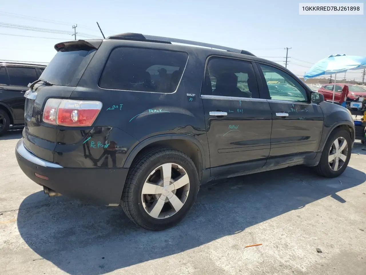2011 GMC Acadia Slt-1 VIN: 1GKKRRED7BJ261898 Lot: 63016295