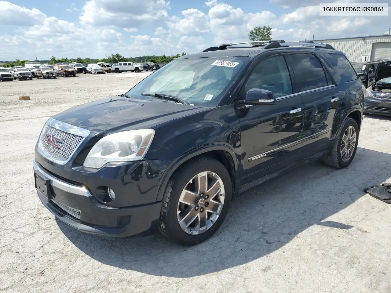 2012 GMC Acadia Denali VIN: 1GKKRTED6CJ390861 Lot: 56885065