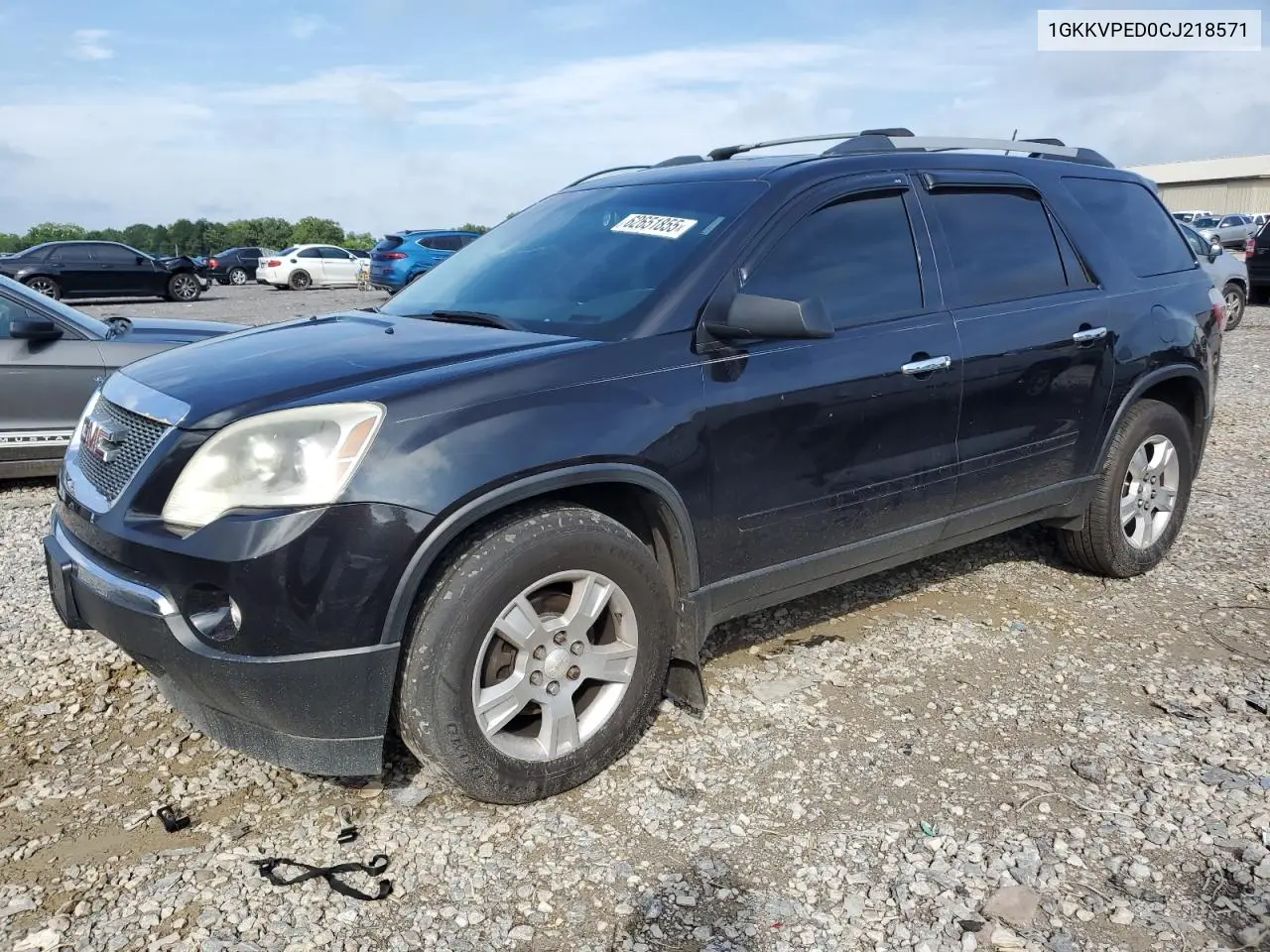 2012 GMC Acadia Sle VIN: 1GKKVPED0CJ218571 Lot: 62651855