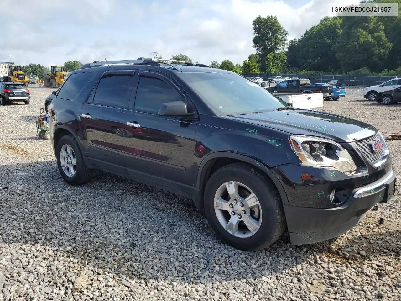 2012 GMC Acadia Sle VIN: 1GKKVPED0CJ218571 Lot: 62651855