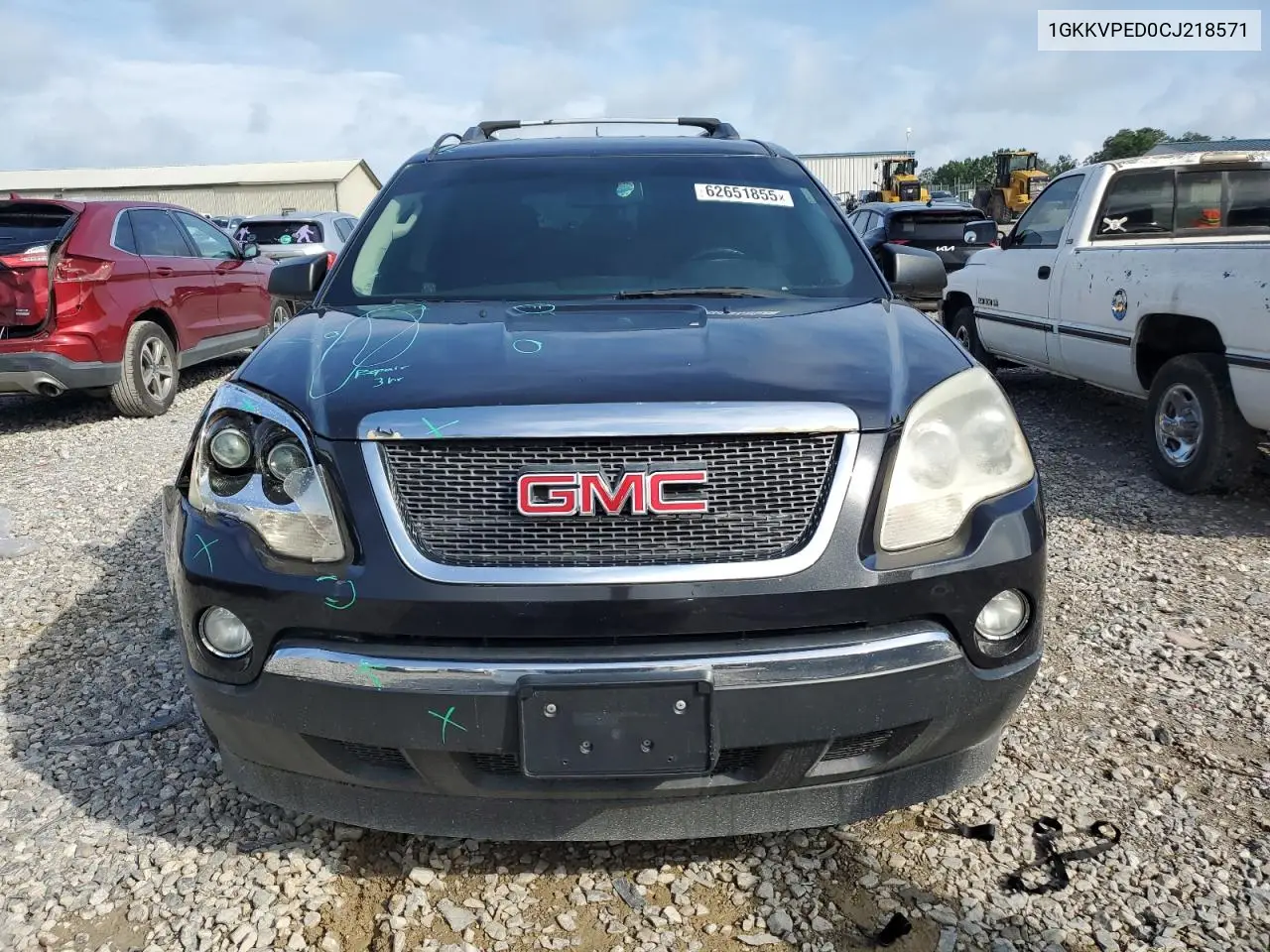 2012 GMC Acadia Sle VIN: 1GKKVPED0CJ218571 Lot: 62651855