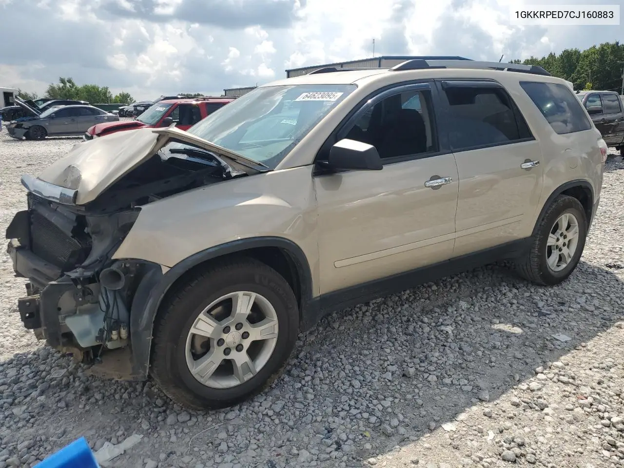 2012 GMC Acadia Sle VIN: 1GKKRPED7CJ160883 Lot: 64623095