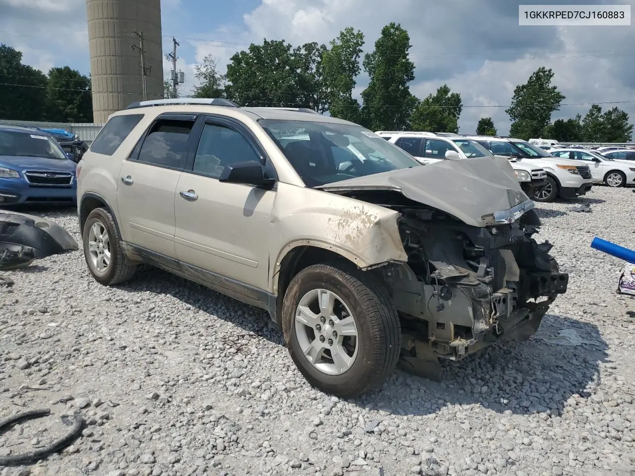 2012 GMC Acadia Sle VIN: 1GKKRPED7CJ160883 Lot: 64623095
