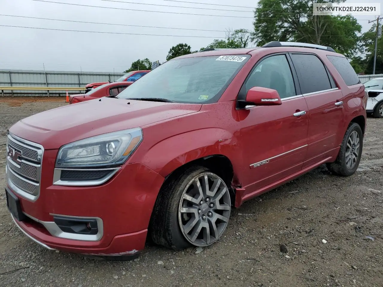 2014 GMC Acadia Denali VIN: 1GKKVTKD2EJ224291 Lot: 57073475