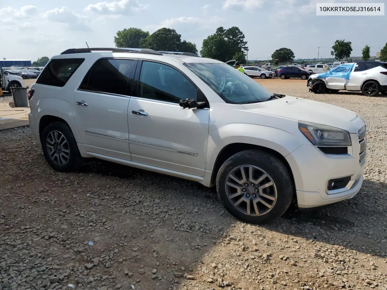 2014 GMC Acadia Denali VIN: 1GKKRTKD5EJ316614 Lot: 59898275