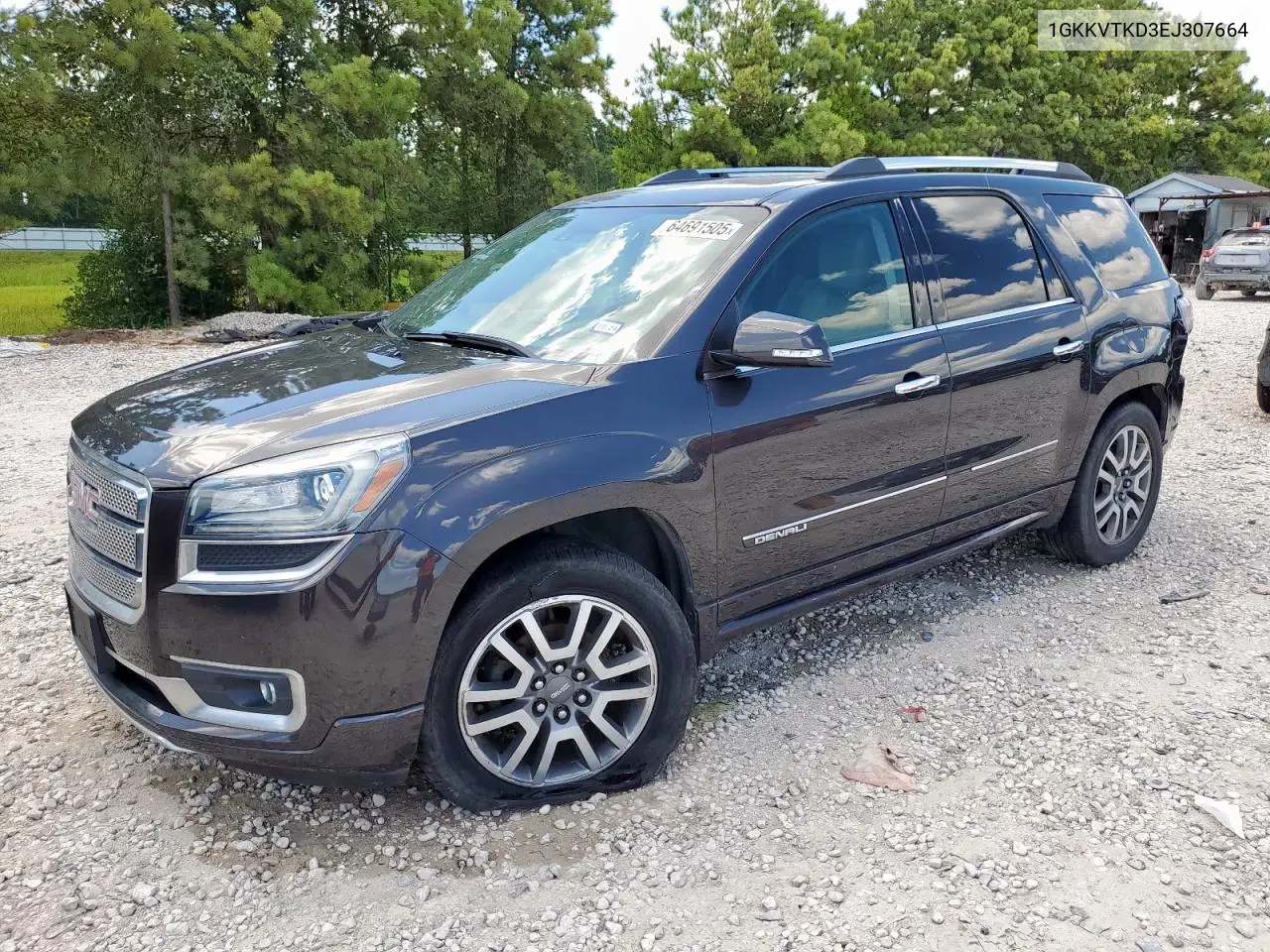 2014 GMC Acadia Denali VIN: 1GKKVTKD3EJ307664 Lot: 64691505