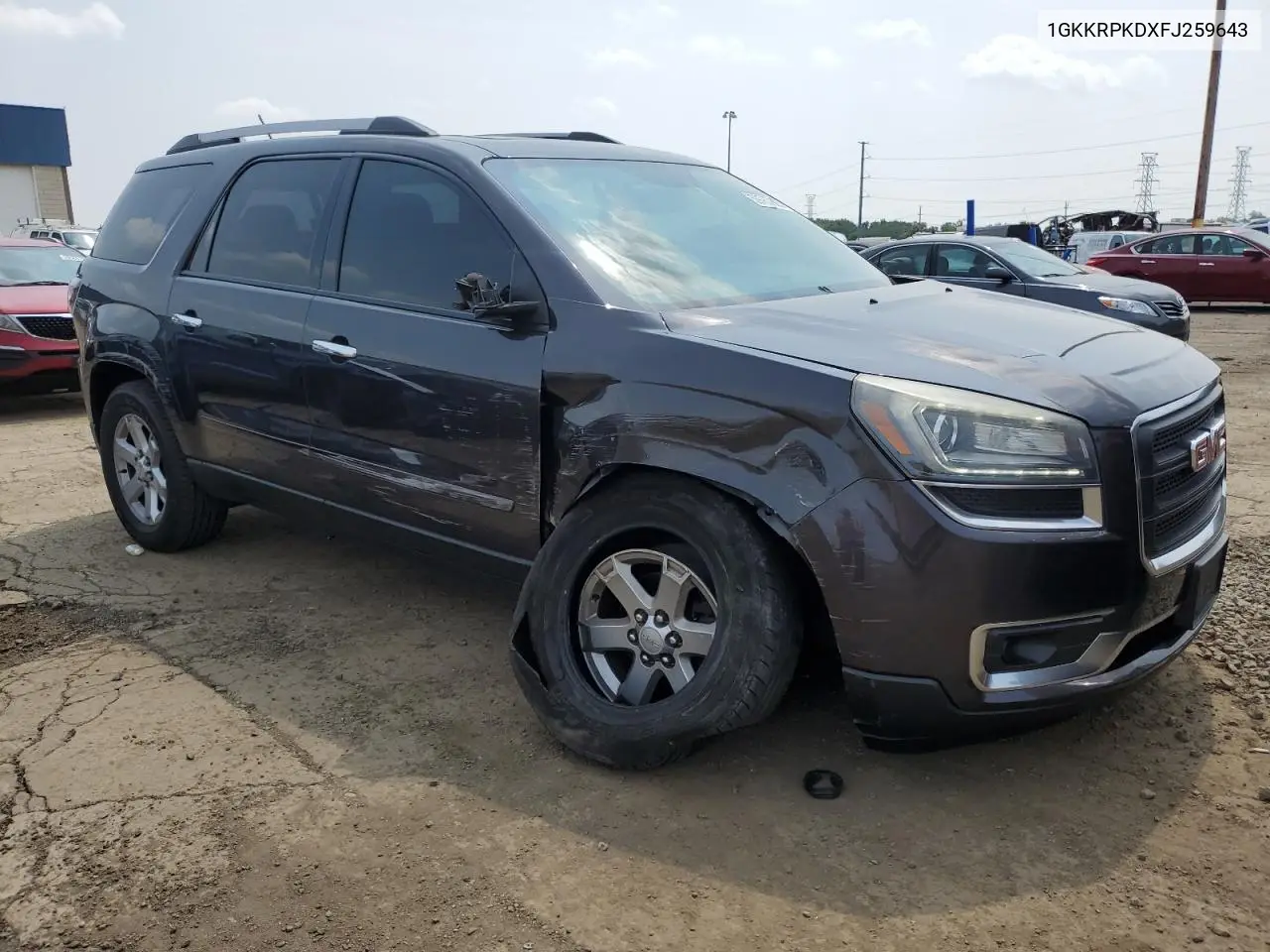 2015 GMC Acadia Sle VIN: 1GKKRPKDXFJ259643 Lot: 59767365