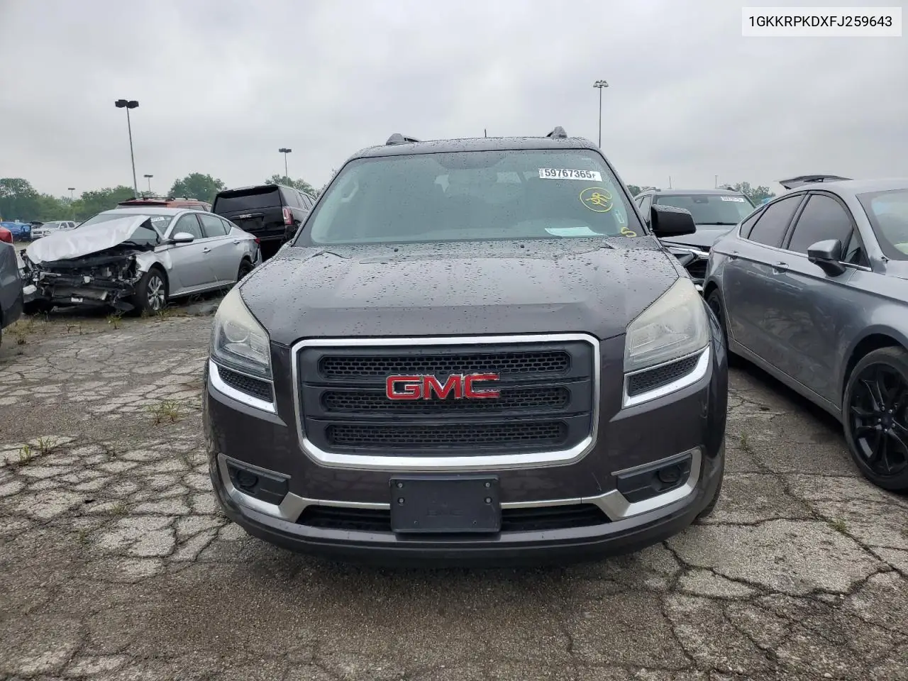 2015 GMC Acadia Sle VIN: 1GKKRPKDXFJ259643 Lot: 59767365