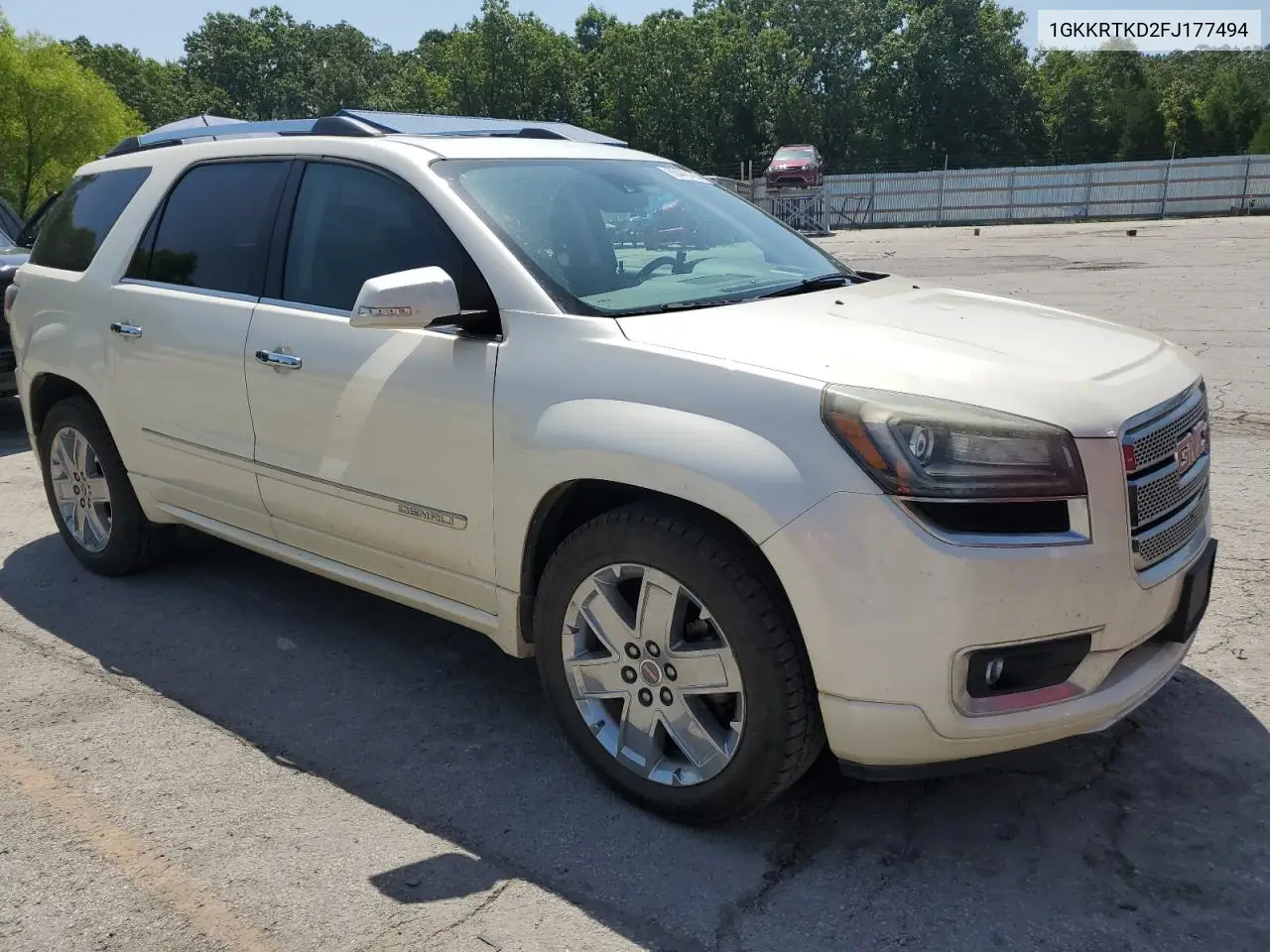 2015 GMC Acadia Denali VIN: 1GKKRTKD2FJ177494 Lot: 65446185