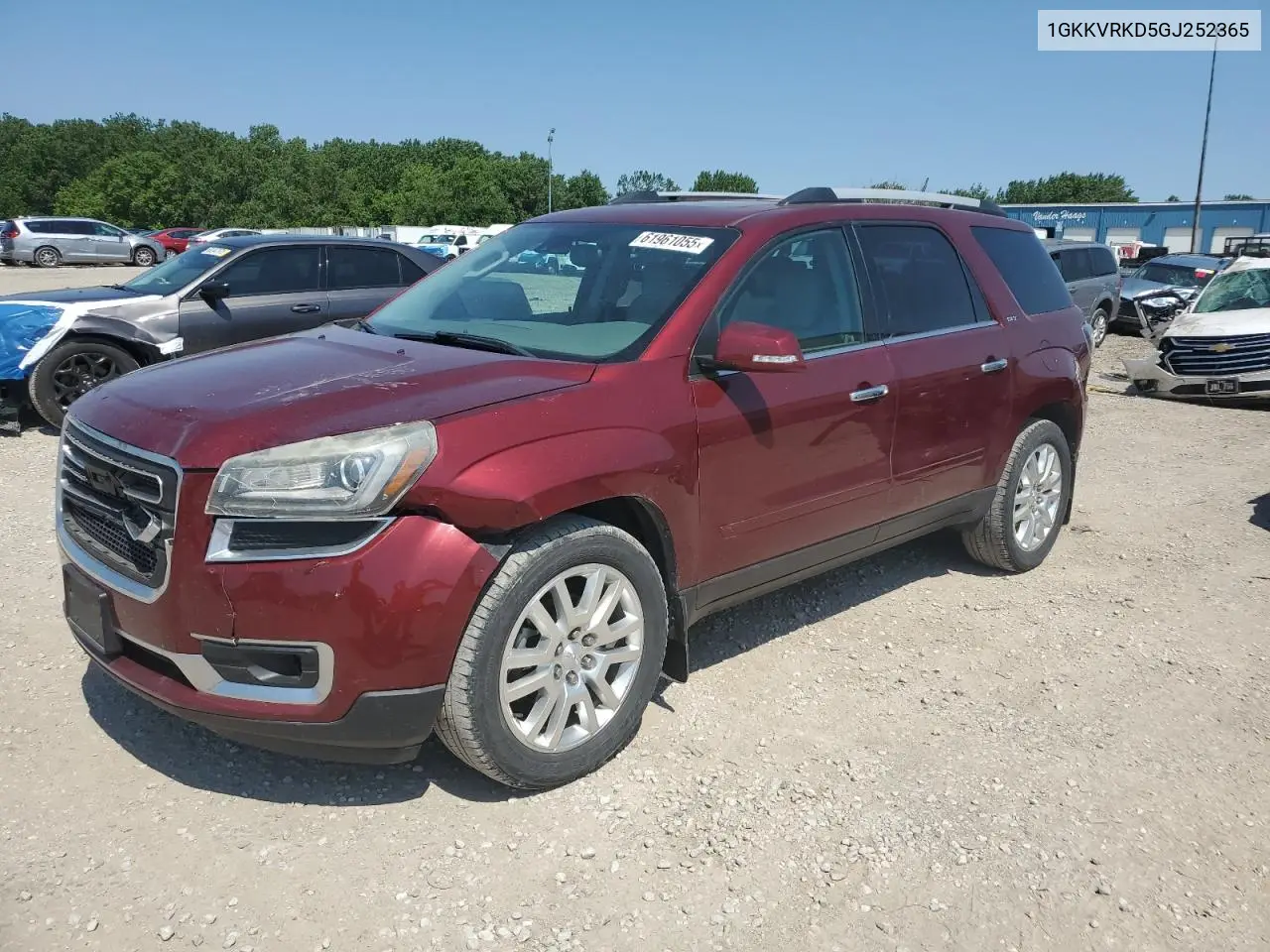 2016 GMC Acadia Slt-1 VIN: 1GKKVRKD5GJ252365 Lot: 61961055