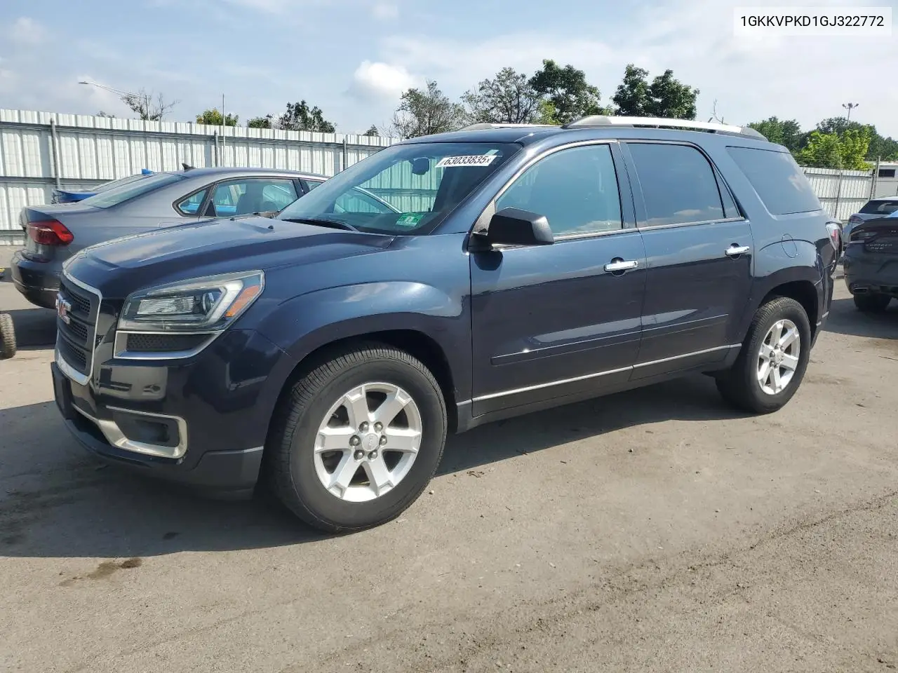 2016 GMC Acadia Sle VIN: 1GKKVPKD1GJ322772 Lot: 63033835