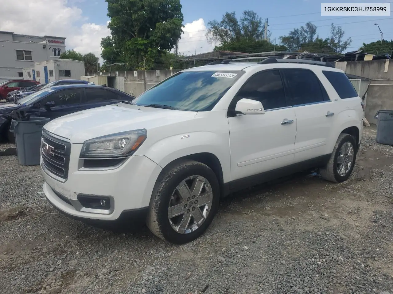 2017 GMC Acadia Limited Slt-2 VIN: 1GKKRSKD3HJ258999 Lot: 56737775