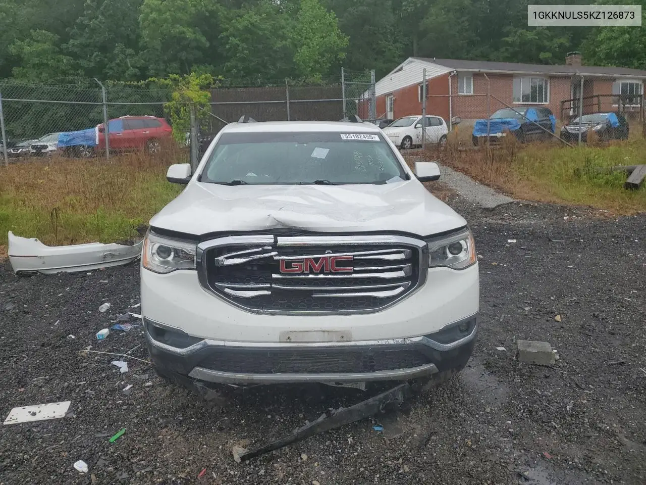 2019 GMC Acadia Slt-1 VIN: 1GKKNULS5KZ126873 Lot: 55182455