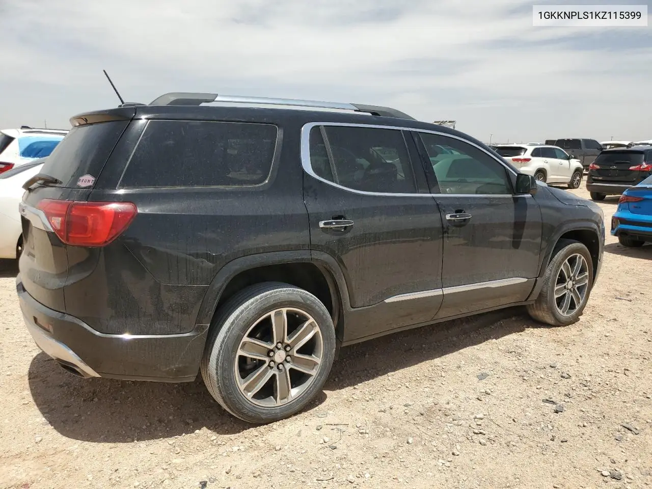 2019 GMC Acadia Denali VIN: 1GKKNPLS1KZ115399 Lot: 55878255
