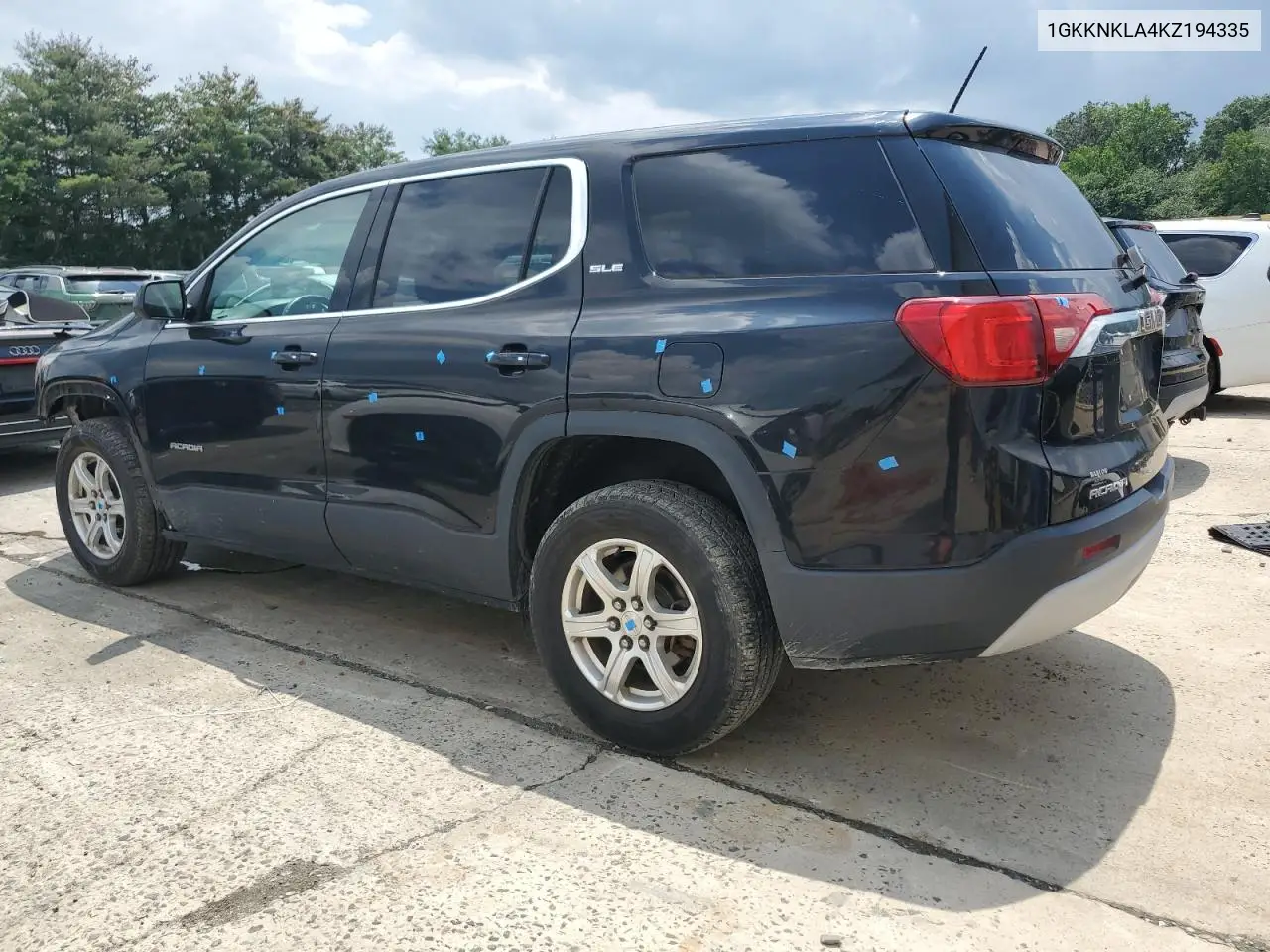 2019 GMC Acadia Sle VIN: 1GKKNKLA4KZ194335 Lot: 62269835