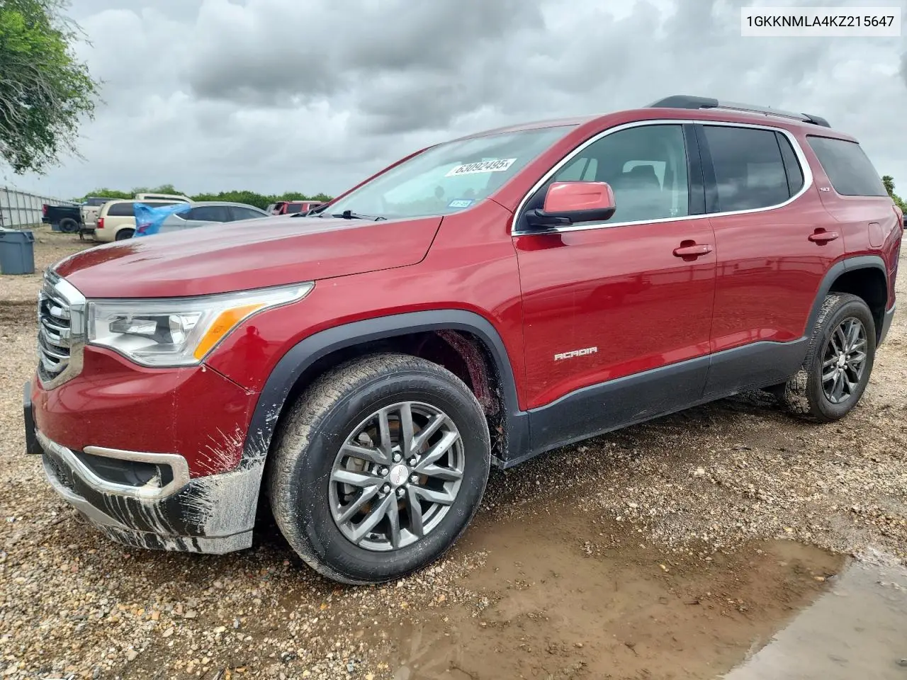 2019 GMC Acadia Slt-1 VIN: 1GKKNMLA4KZ215647 Lot: 63092495