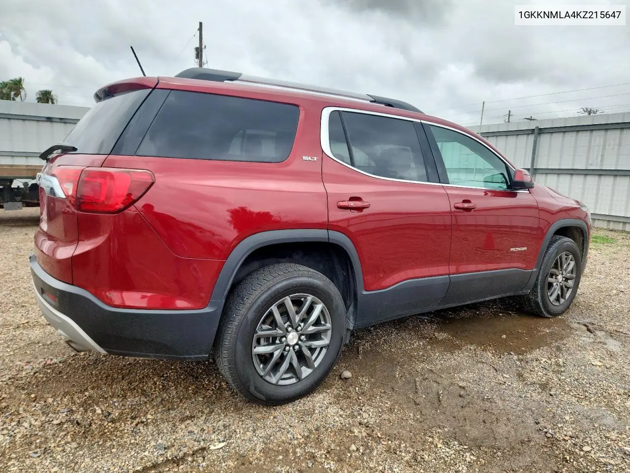 2019 GMC Acadia Slt-1 VIN: 1GKKNMLA4KZ215647 Lot: 63092495