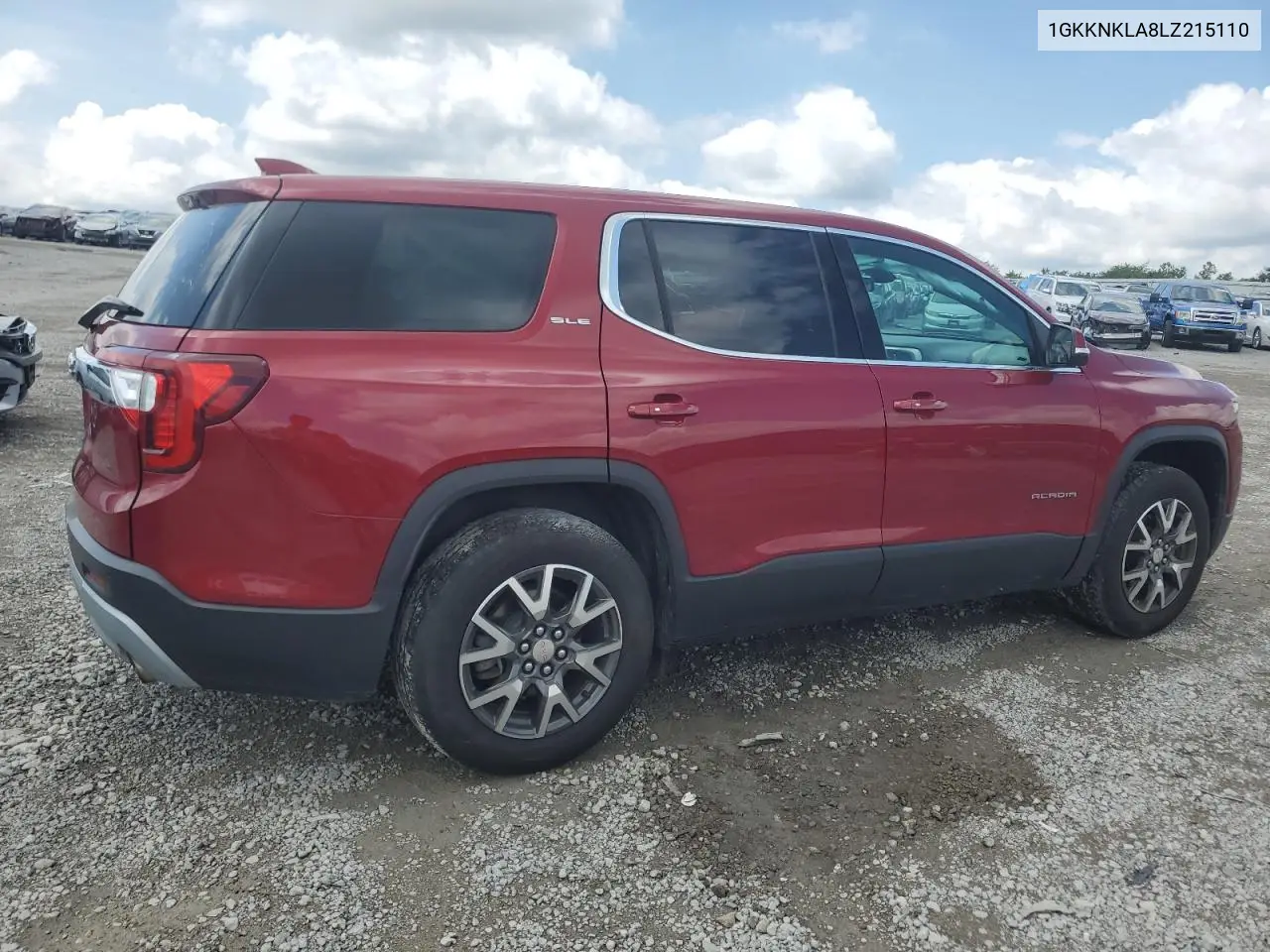 2020 GMC Acadia Sle VIN: 1GKKNKLA8LZ215110 Lot: 62669515