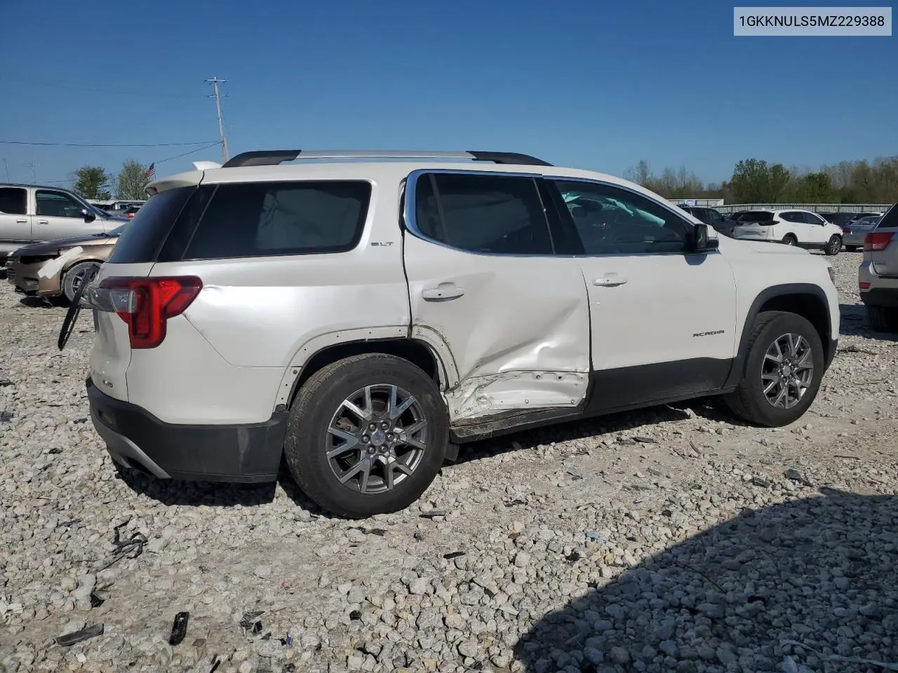 2021 GMC Acadia Slt VIN: 1GKKNULS5MZ229388 Lot: 55924265