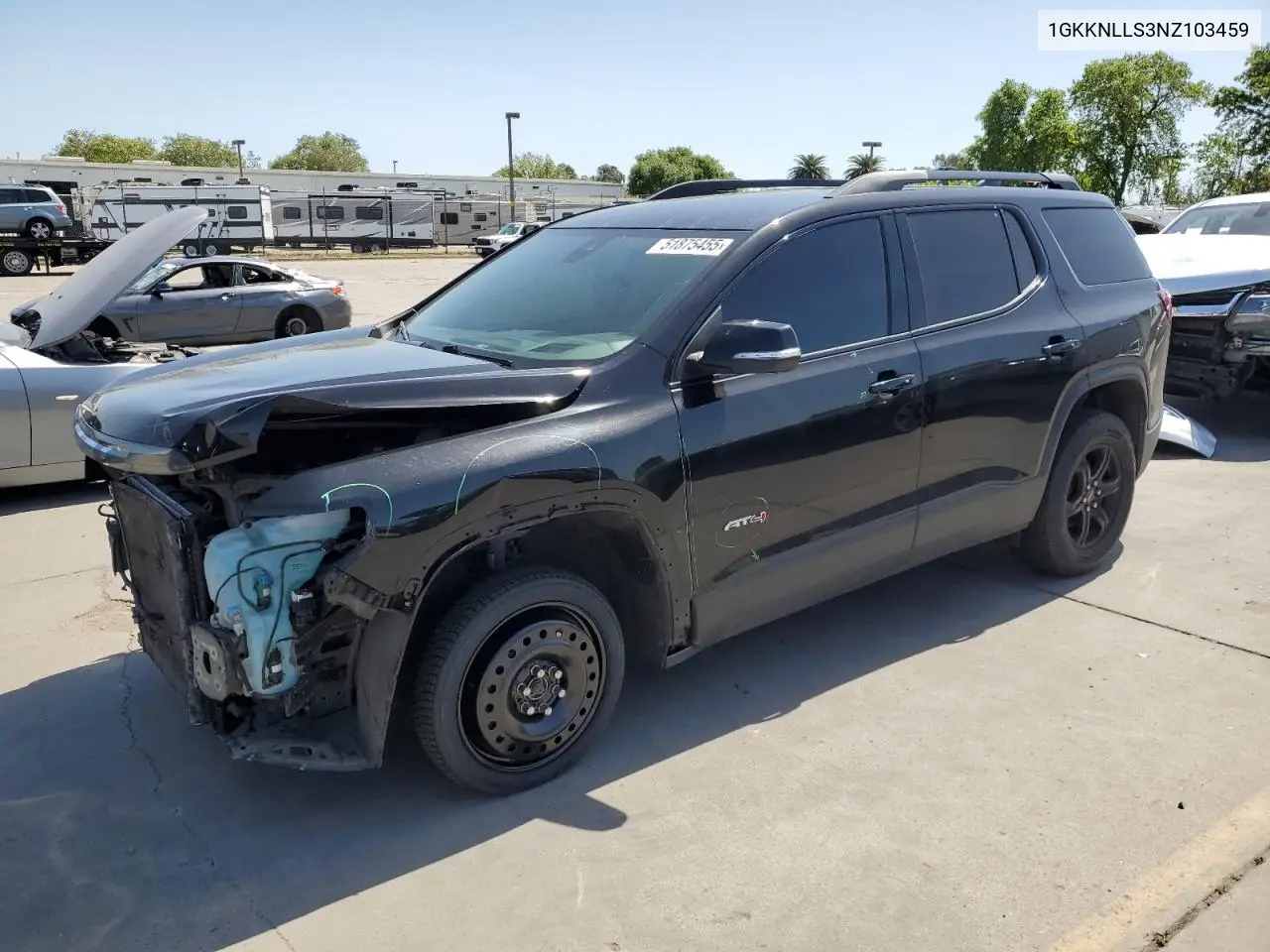 2022 GMC Acadia At4 VIN: 1GKKNLLS3NZ103459 Lot: 51875455