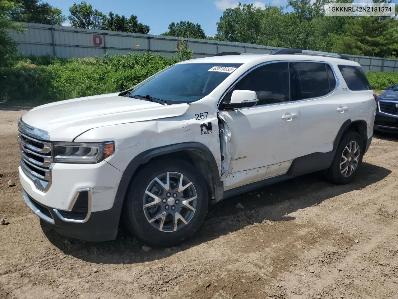 2022 GMC Acadia Sle VIN: 1GKKNRL42NZ181574 Lot: 62818535