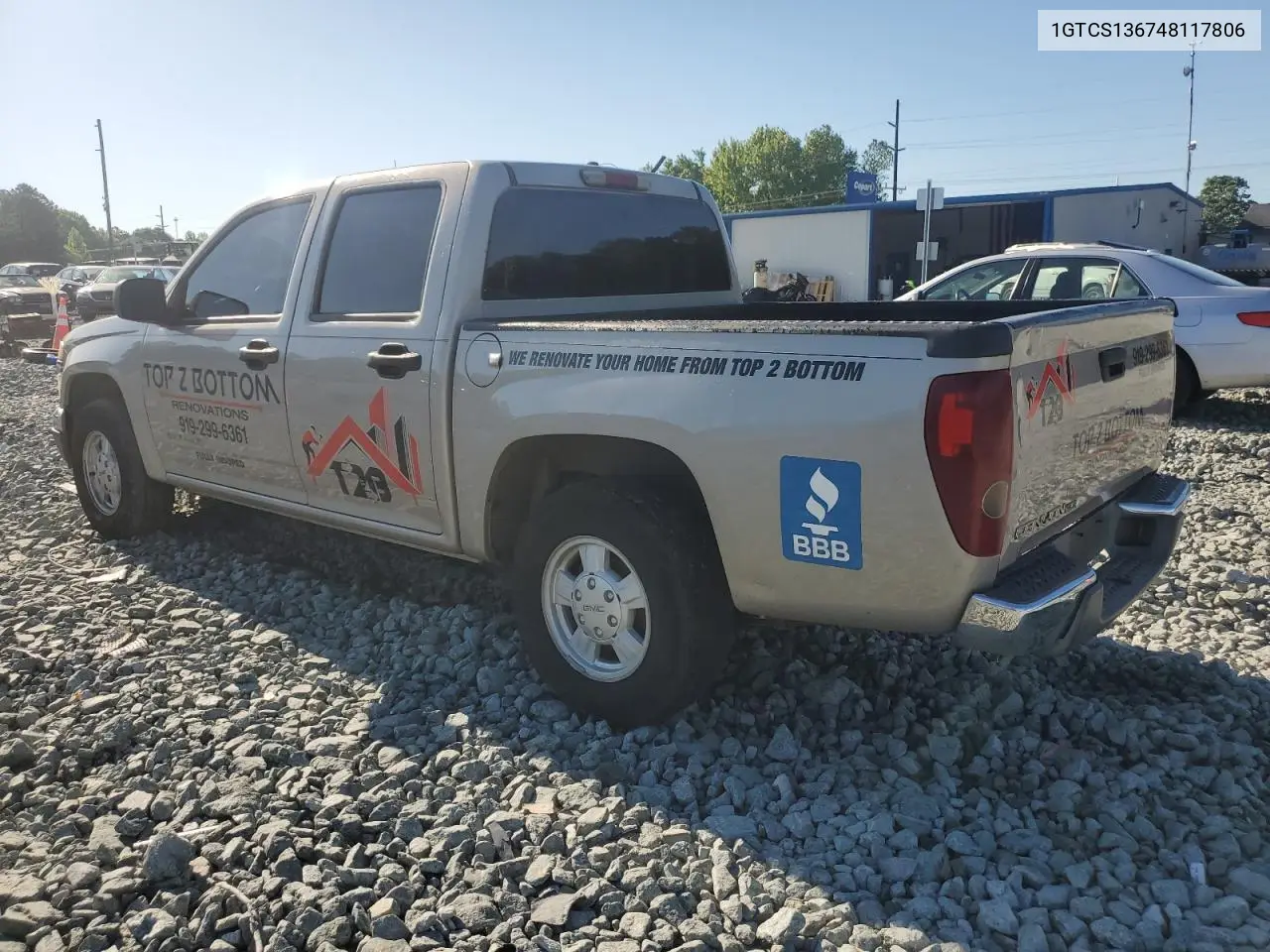 2004 GMC Canyon VIN: 1GTCS136748117806 Lot: 55744225