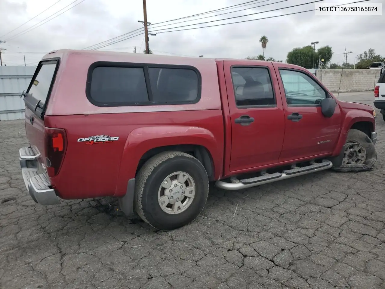 2005 GMC Canyon VIN: 1GTDT136758165874 Lot: 55434585
