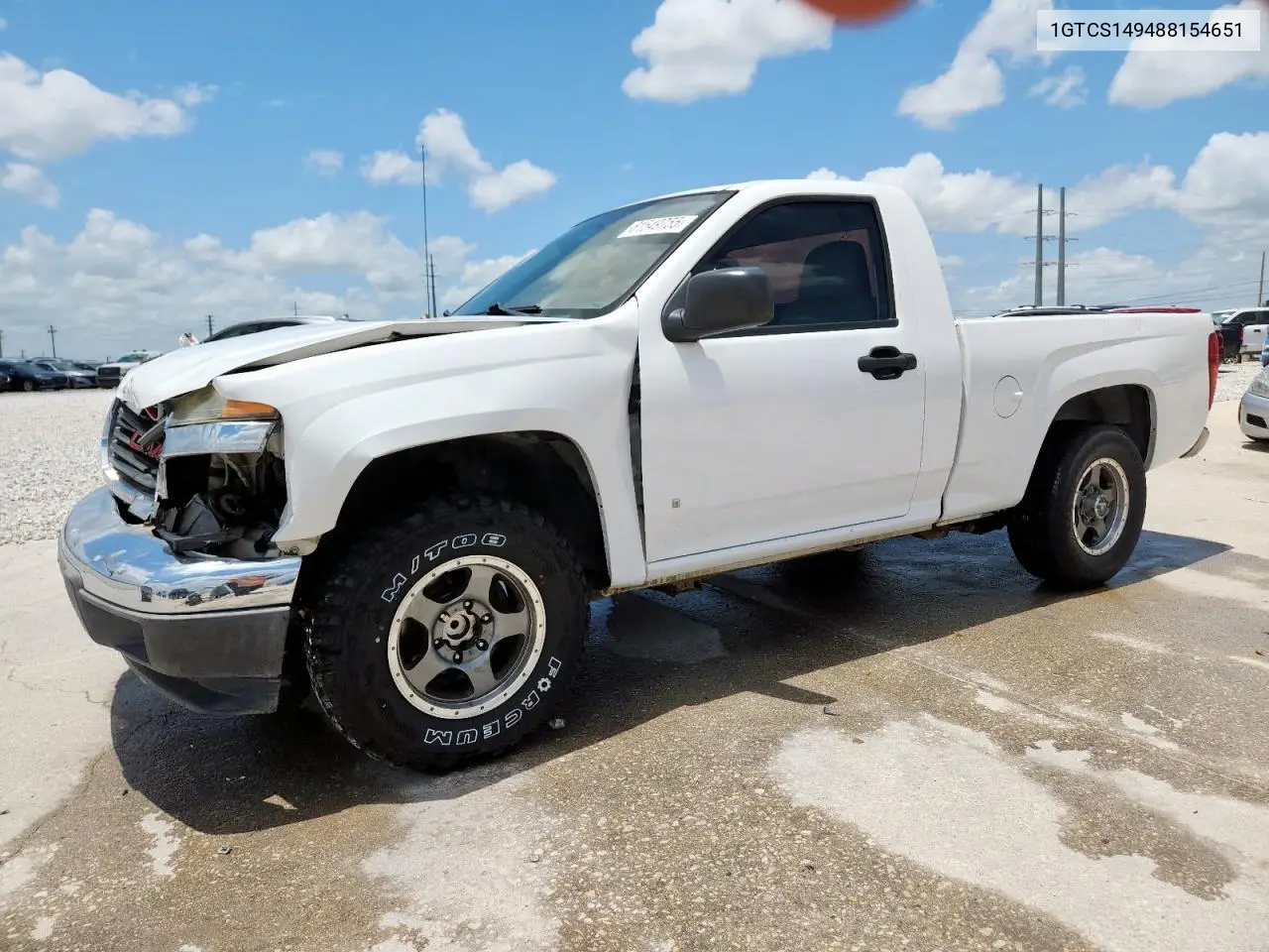 2008 GMC Canyon VIN: 1GTCS149488154651 Lot: 61549755