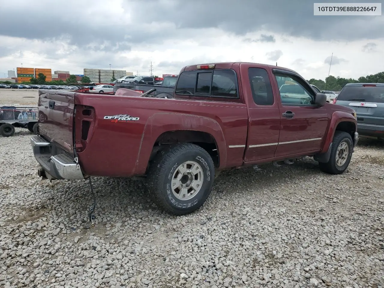 2008 GMC Canyon Sle VIN: 1GTDT39E888226647 Lot: 63060655