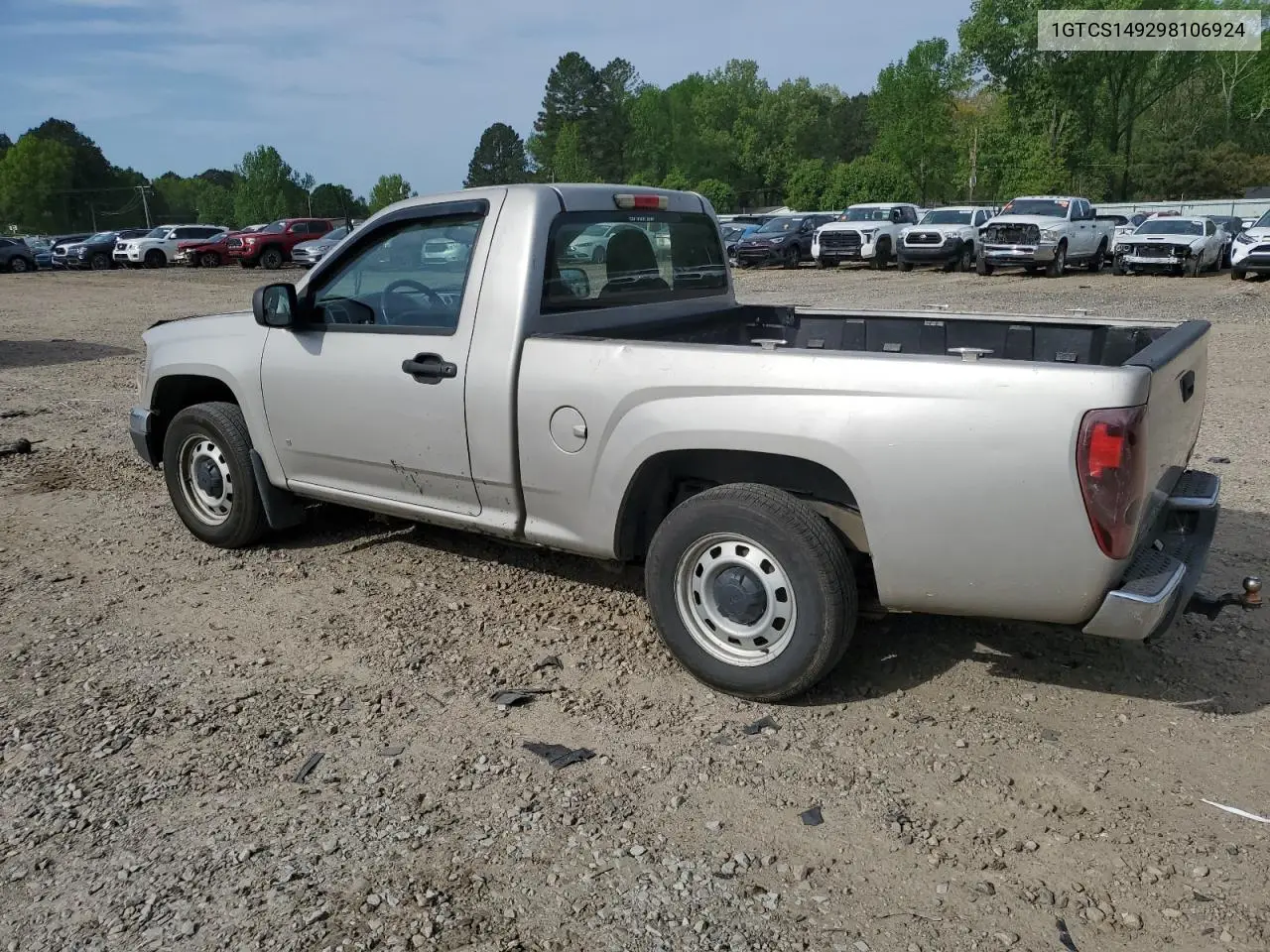 2009 GMC Canyon VIN: 1GTCS149298106924 Lot: 52748175