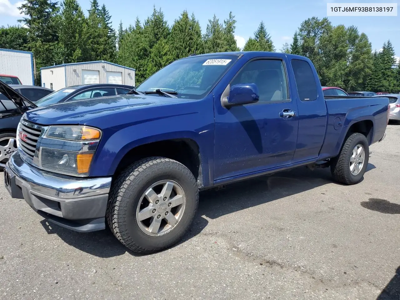 2011 GMC Canyon Sle VIN: 1GTJ6MF93B8138197 Lot: 62051915