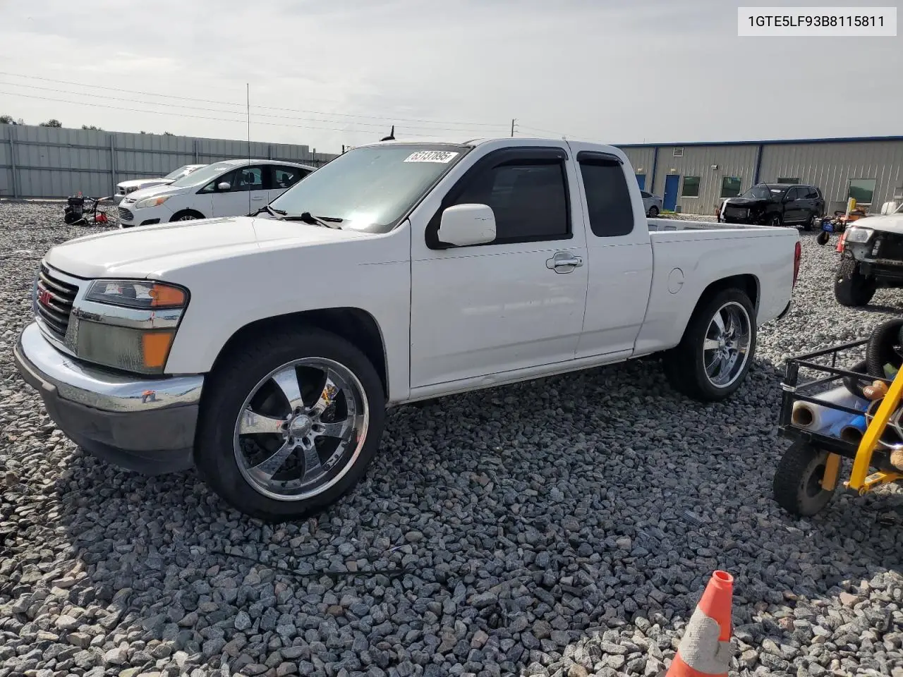 2011 GMC Canyon VIN: 1GTE5LF93B8115811 Lot: 63137895