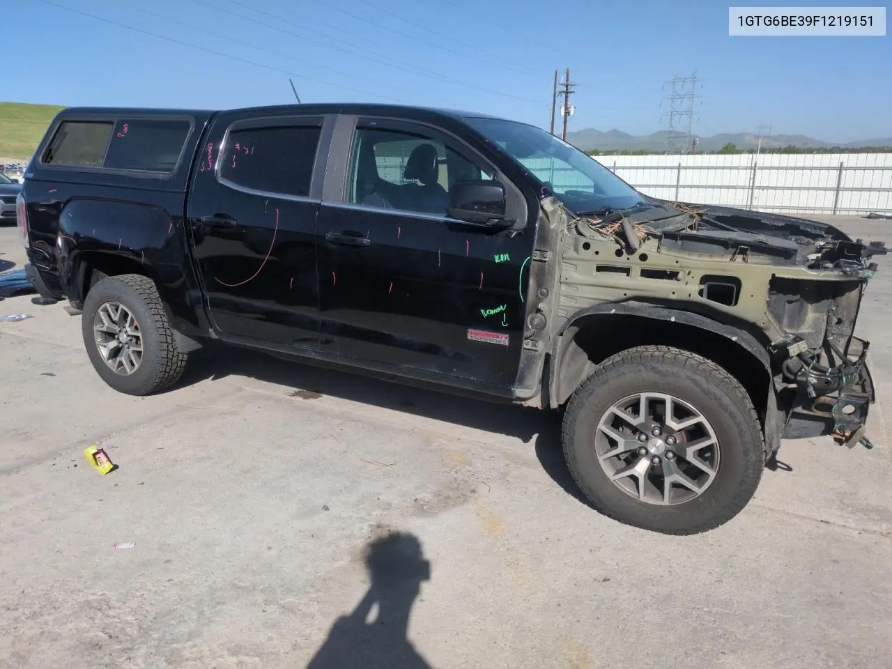 2015 GMC Canyon Sle VIN: 1GTG6BE39F1219151 Lot: 55949735