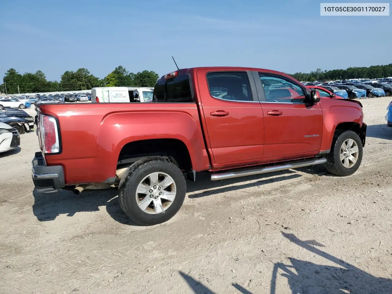 2016 GMC Canyon Sle VIN: 1GTG5CE30G1170027 Lot: 61762375
