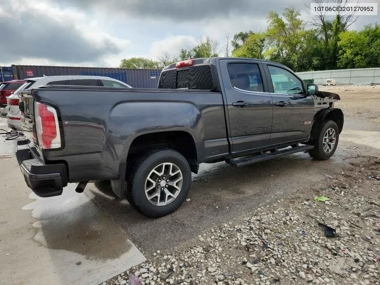 2016 GMC Canyon Sle VIN: 1GTG6CE32G1270952 Lot: 62209865