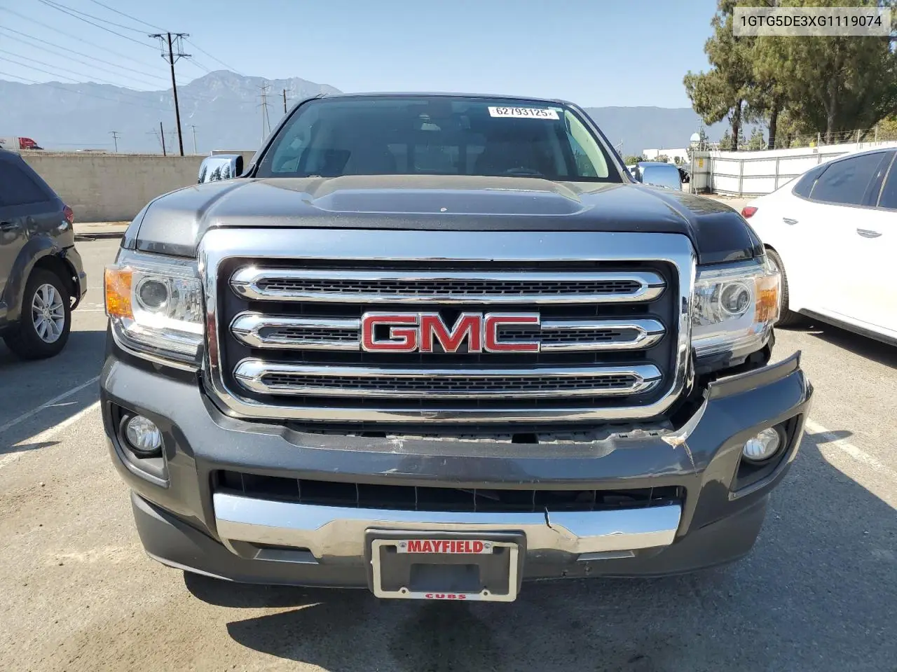 2016 GMC Canyon Slt VIN: 1GTG5DE3XG1119074 Lot: 62793125
