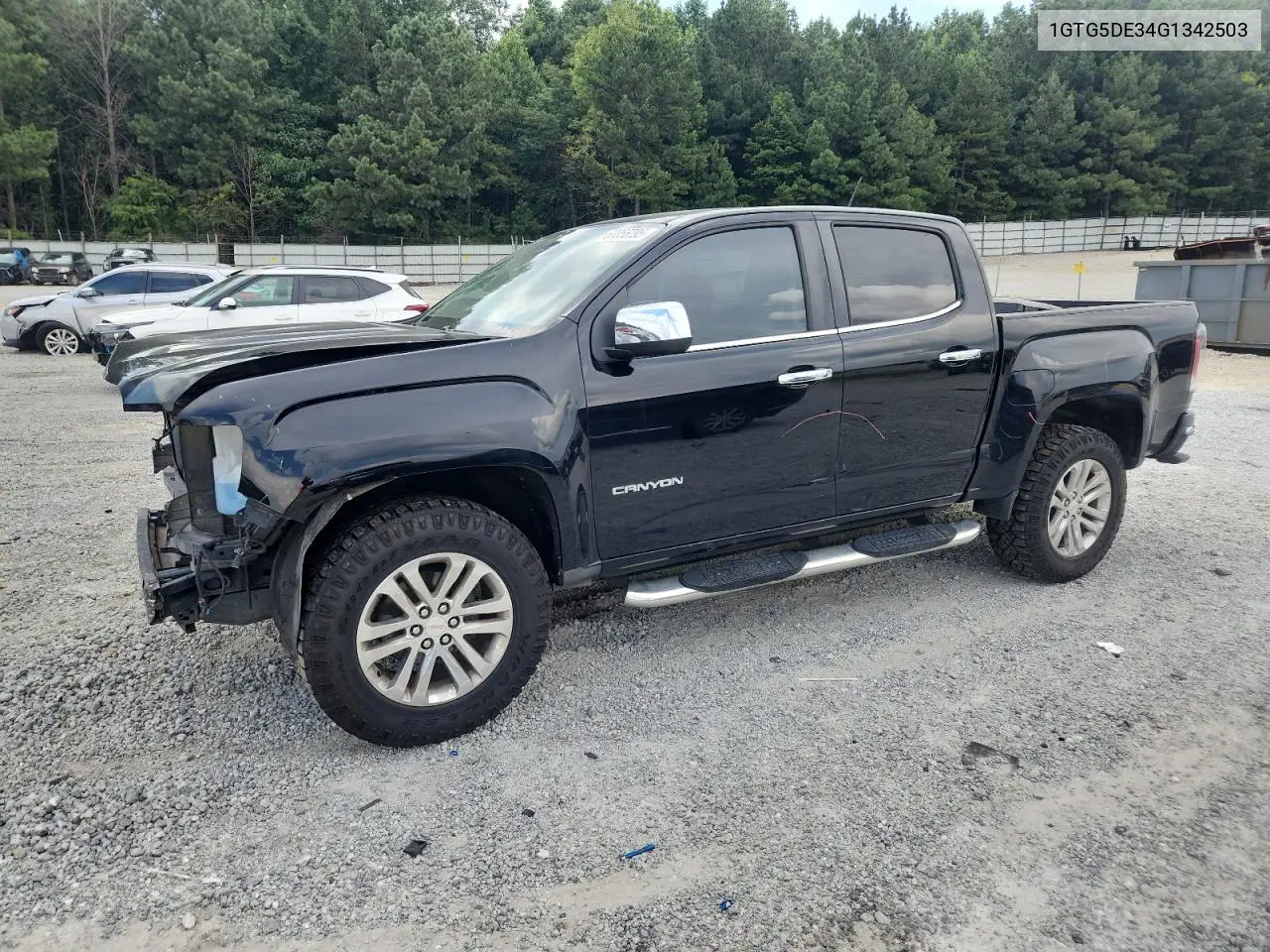 2016 GMC Canyon Slt VIN: 1GTG5DE34G1342503 Lot: 63056795