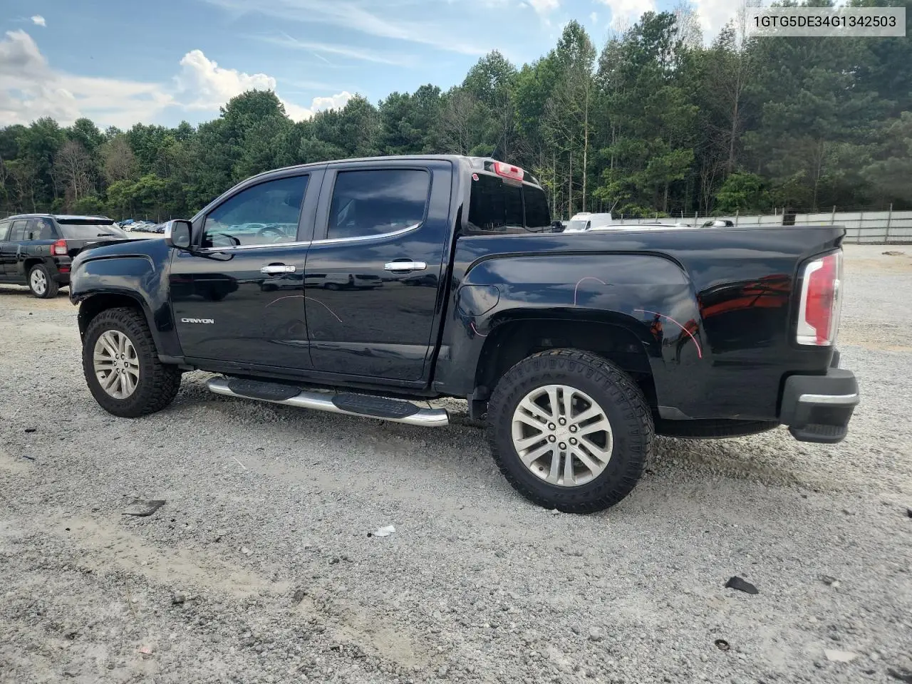 2016 GMC Canyon Slt VIN: 1GTG5DE34G1342503 Lot: 63056795