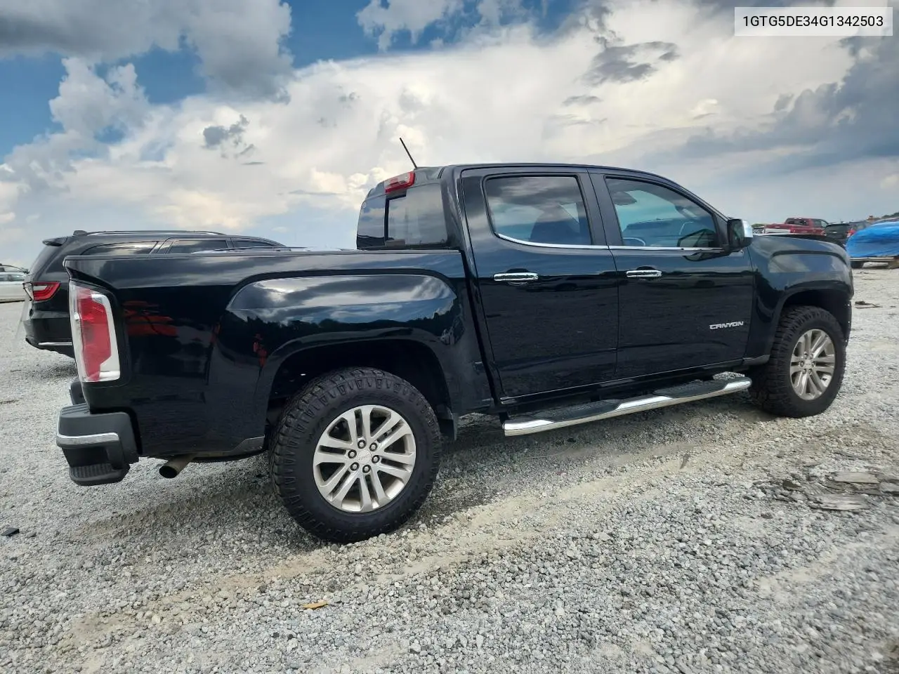 2016 GMC Canyon Slt VIN: 1GTG5DE34G1342503 Lot: 63056795