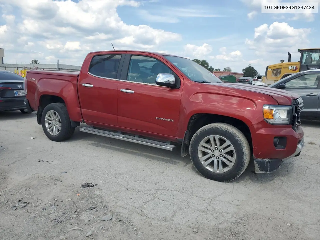 2016 GMC Canyon Slt VIN: 1GTG6DE39G1337424 Lot: 63462345