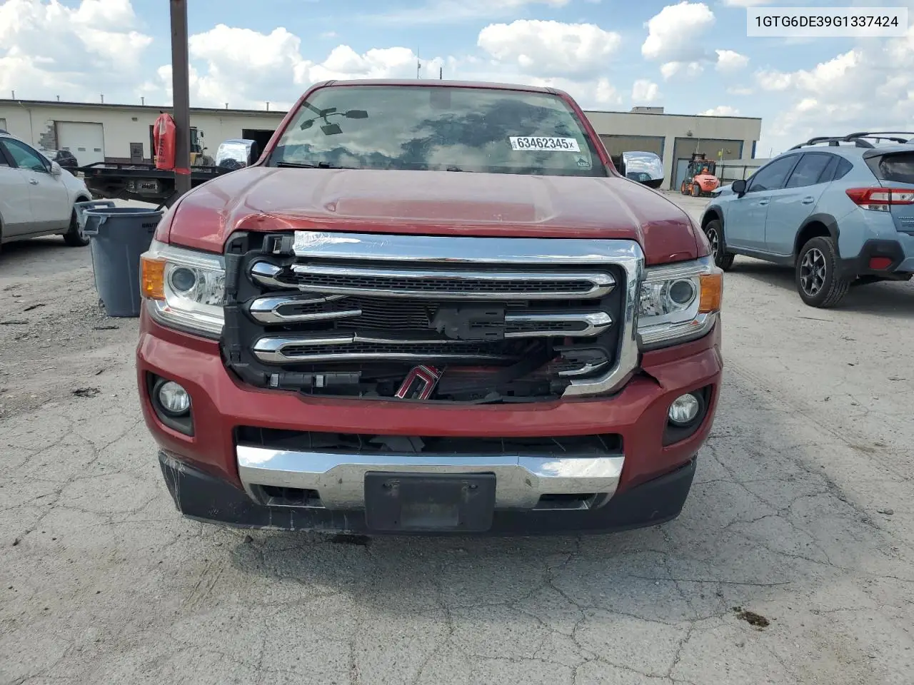 2016 GMC Canyon Slt VIN: 1GTG6DE39G1337424 Lot: 63462345